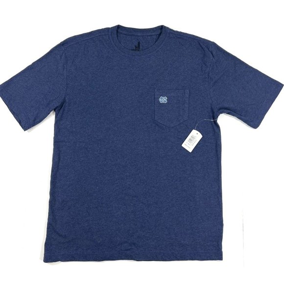 Johnnie-O Mens Small North Carolina Tar Heels T Shirt Blue Short Sleeve - Picture 2 of 11